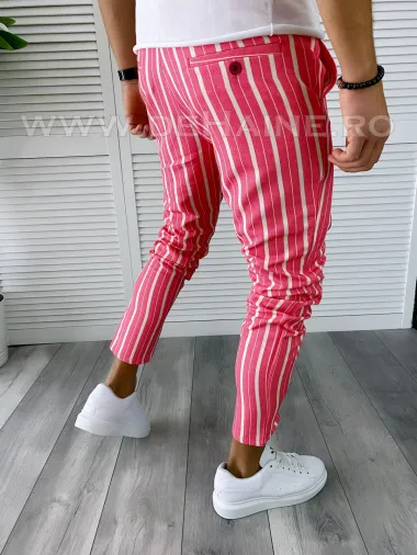 Pantaloni barbati casual regular fit in dungi B1742 D7-5